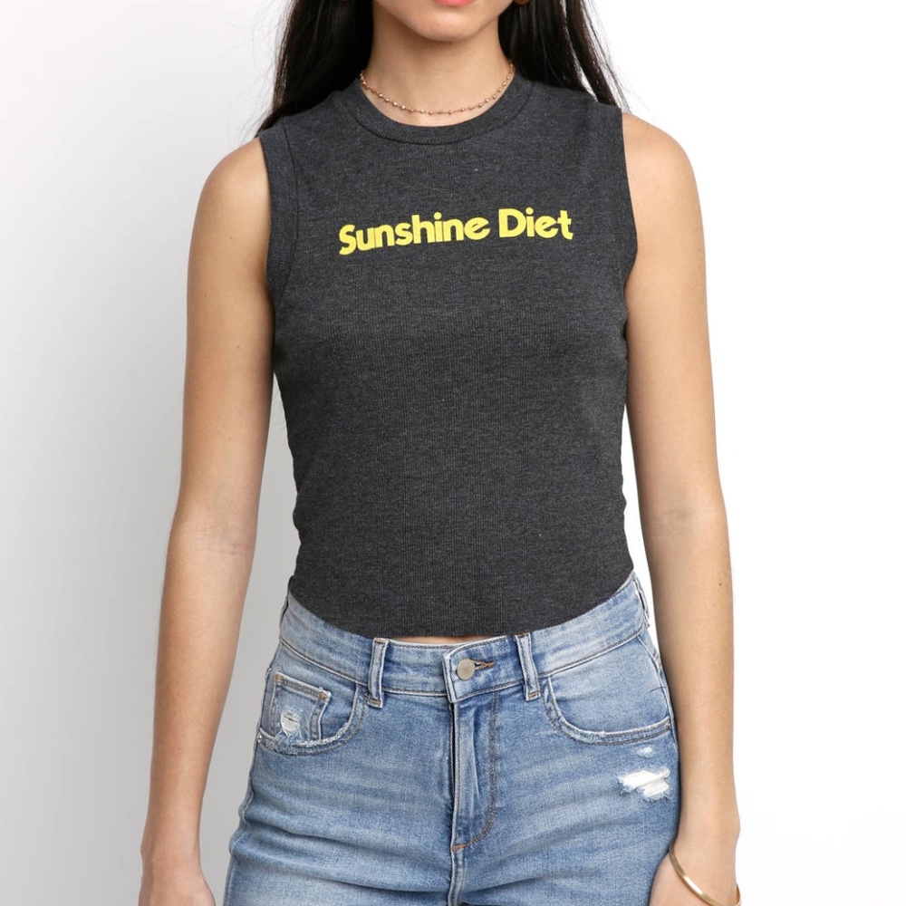 Wildfox Sunshine Diet Crop Tank Top